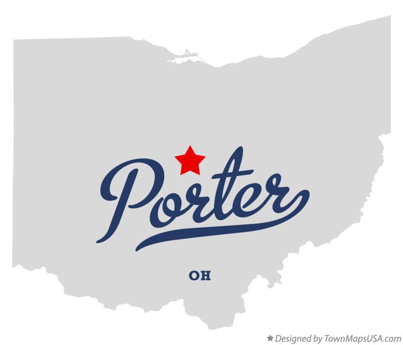 Map of Porter Ohio OH