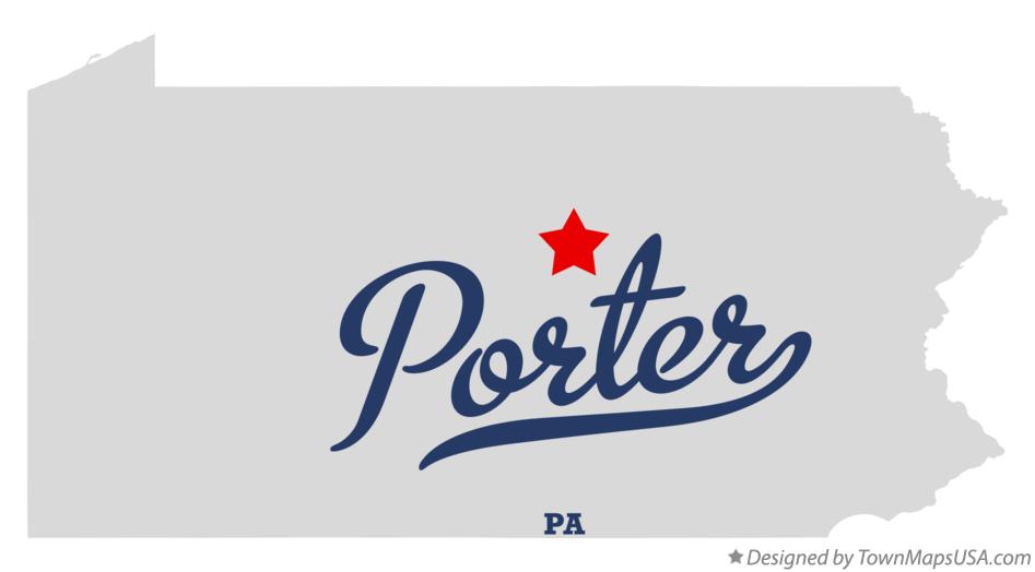 Map of Porter Pennsylvania PA