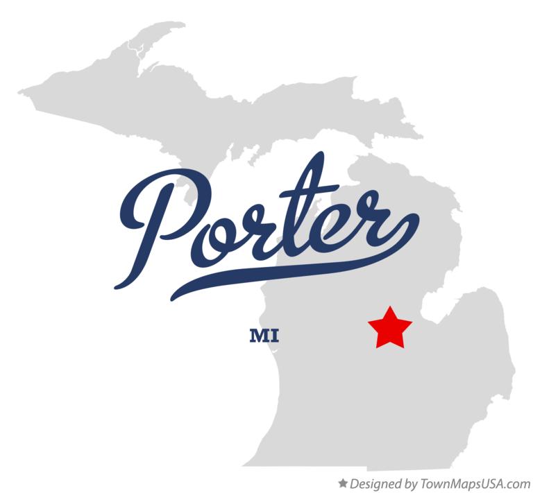 Map of Porter Michigan MI