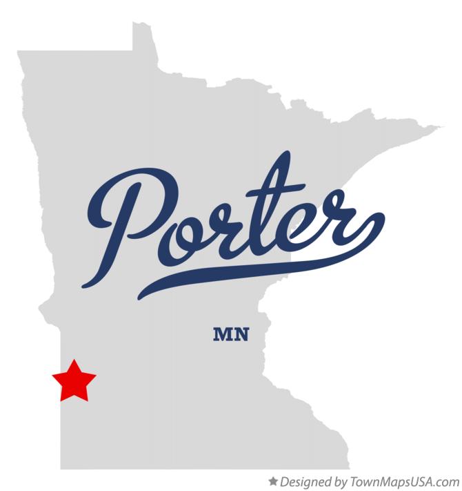 Map of Porter Minnesota MN