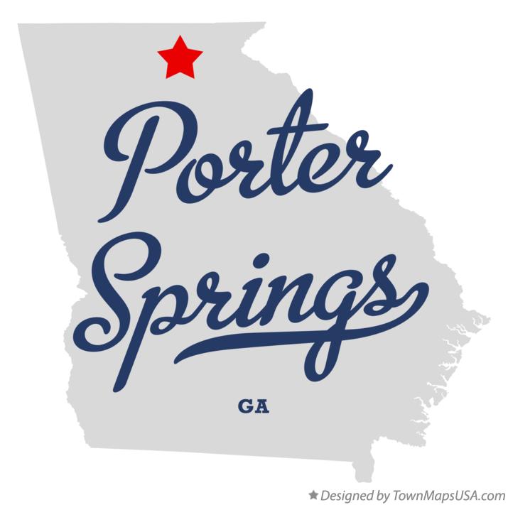 Map of Porter Springs Georgia GA