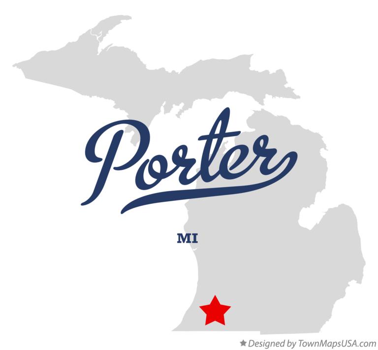 Map of Porter Michigan MI