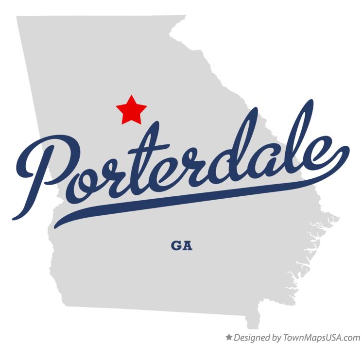Map of Porterdale Georgia GA