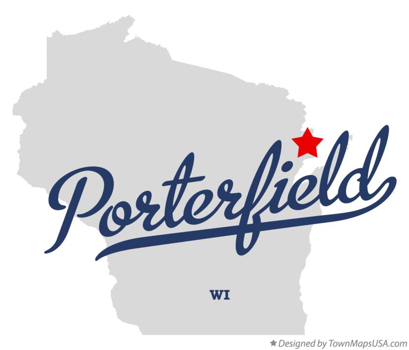 Map of Porterfield Wisconsin WI
