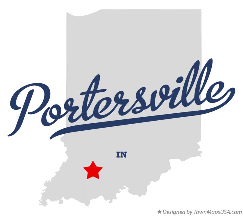 Map of Portersville Indiana IN
