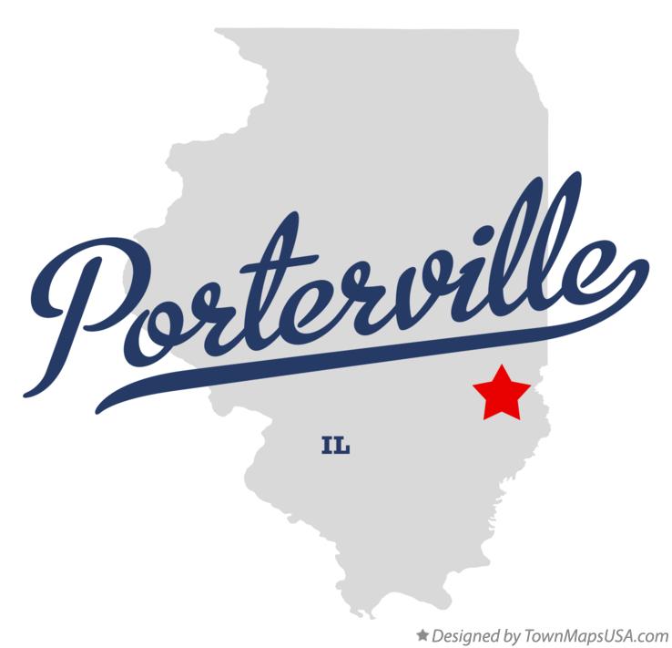 Map of Porterville Illinois IL