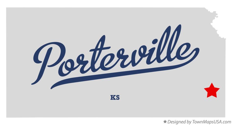 Map of Porterville Kansas KS