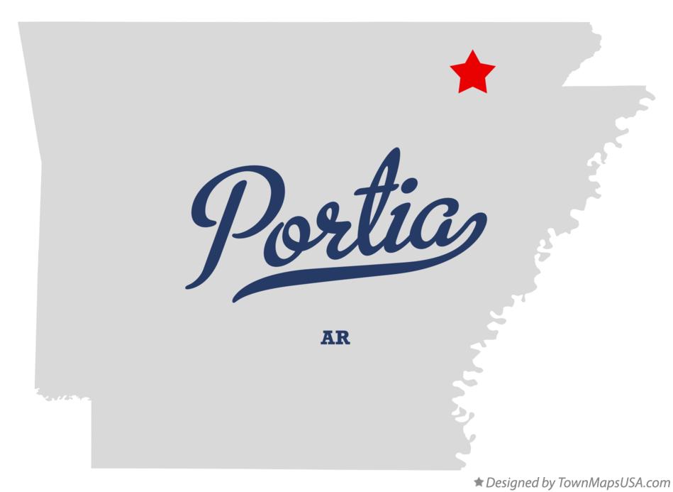 Map of Portia Arkansas AR