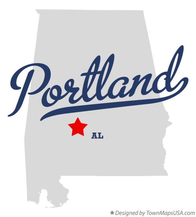 Map of Portland Alabama AL