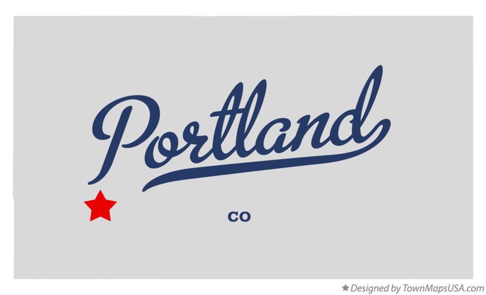 Map of Portland Colorado CO