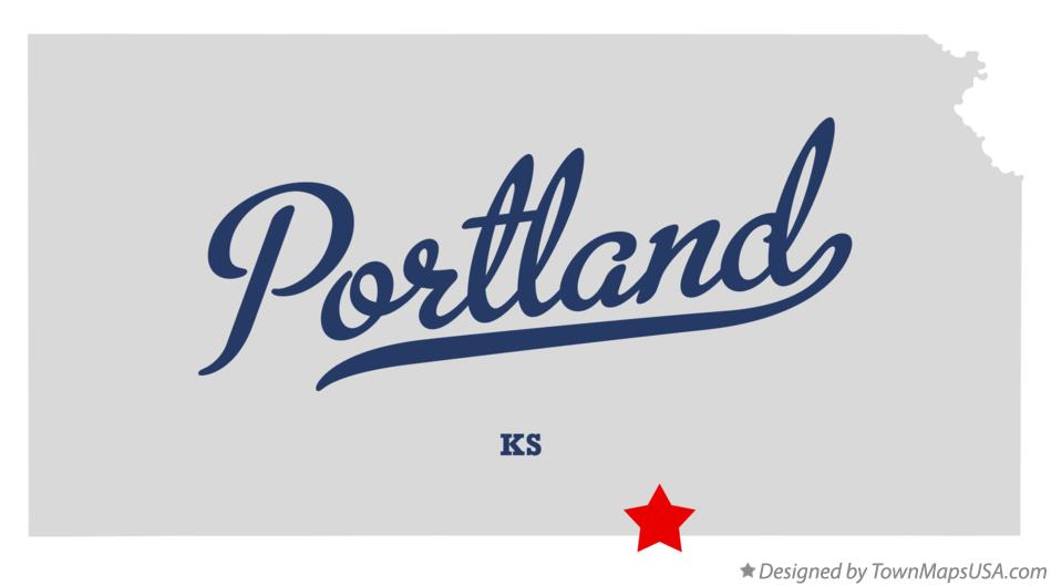 Map of Portland Kansas KS