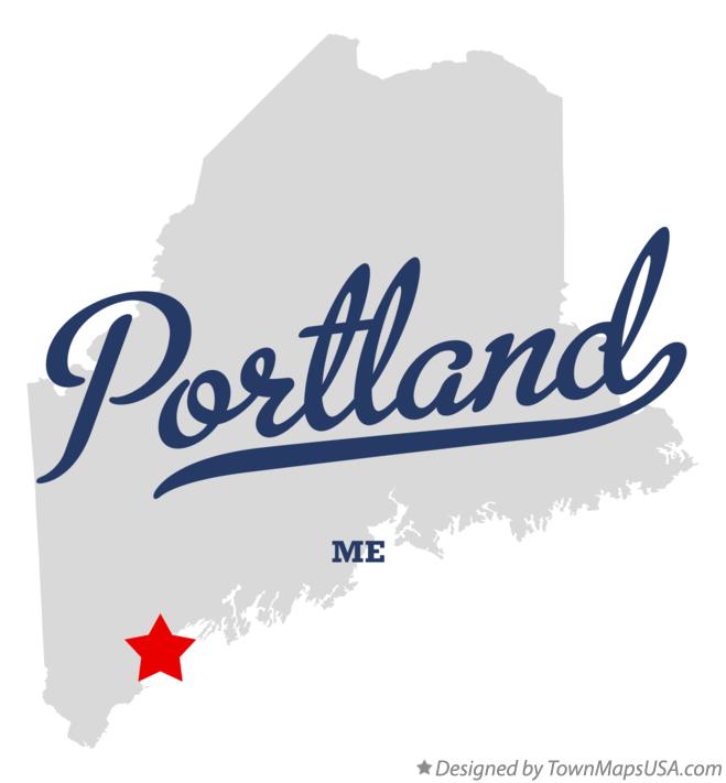 Map of Portland Maine ME