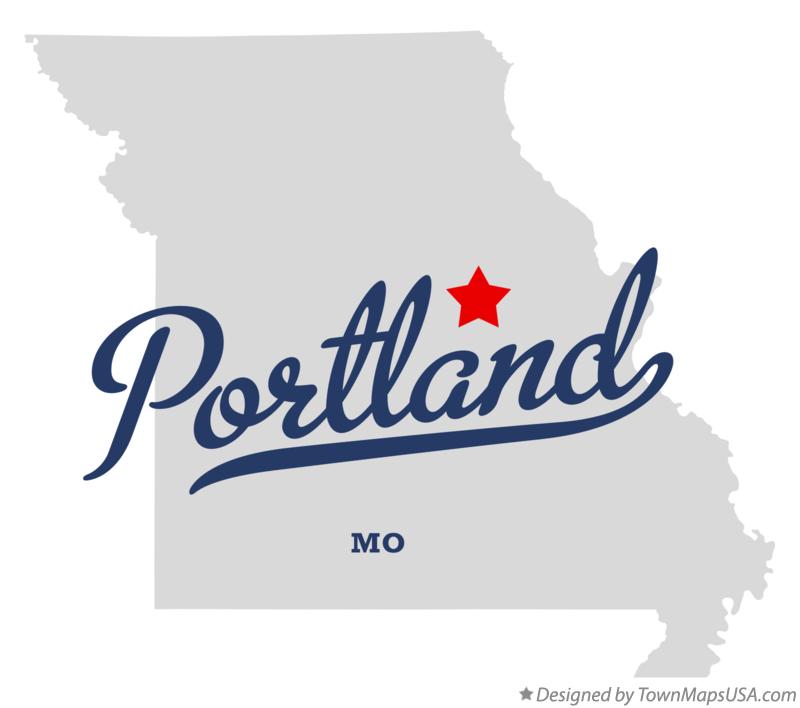 Map of Portland Missouri MO