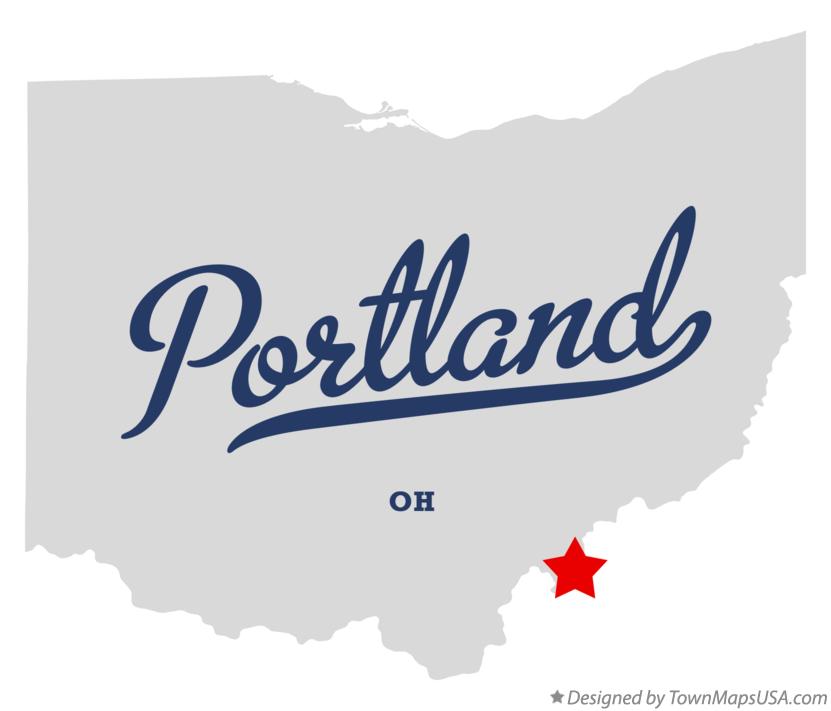Map of Portland Ohio OH