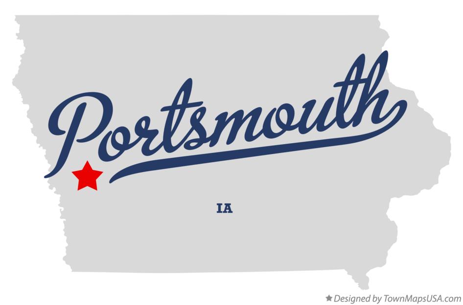 Map of Portsmouth Iowa IA
