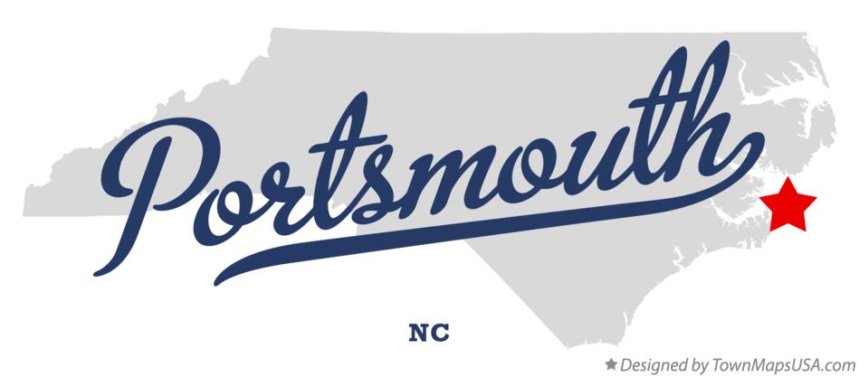 Map of Portsmouth North Carolina NC