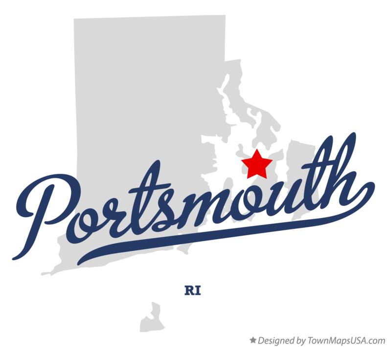 Map of Portsmouth Rhode Island RI
