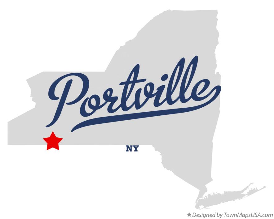 Map of Portville New York NY