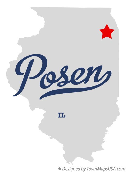 Map of Posen Illinois IL