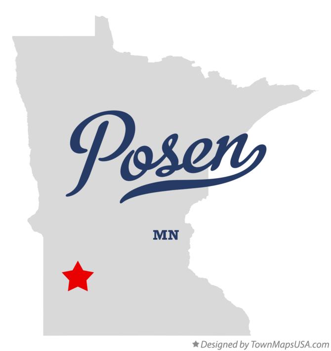 Map of Posen Minnesota MN