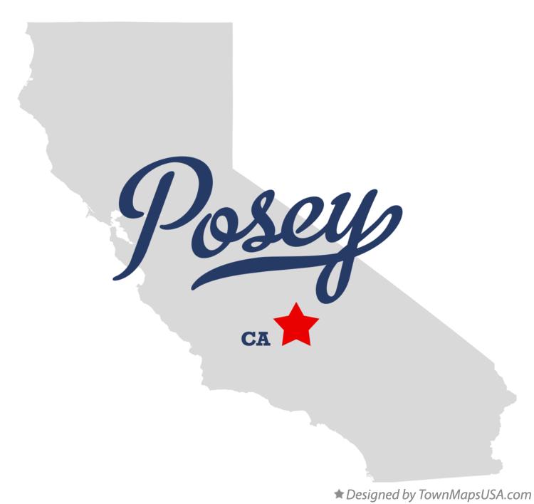 Map of Posey California CA