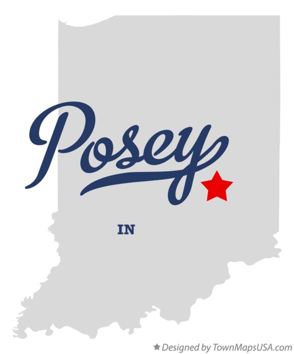 Map of Posey Indiana IN