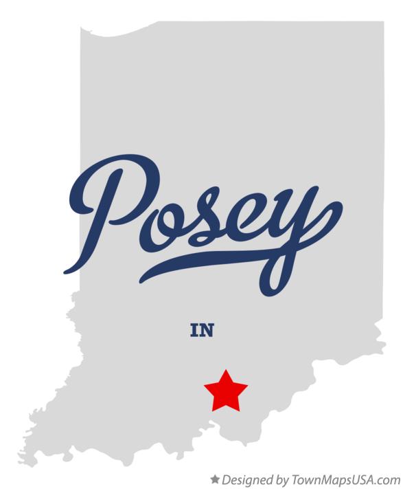 Map of Posey Indiana IN