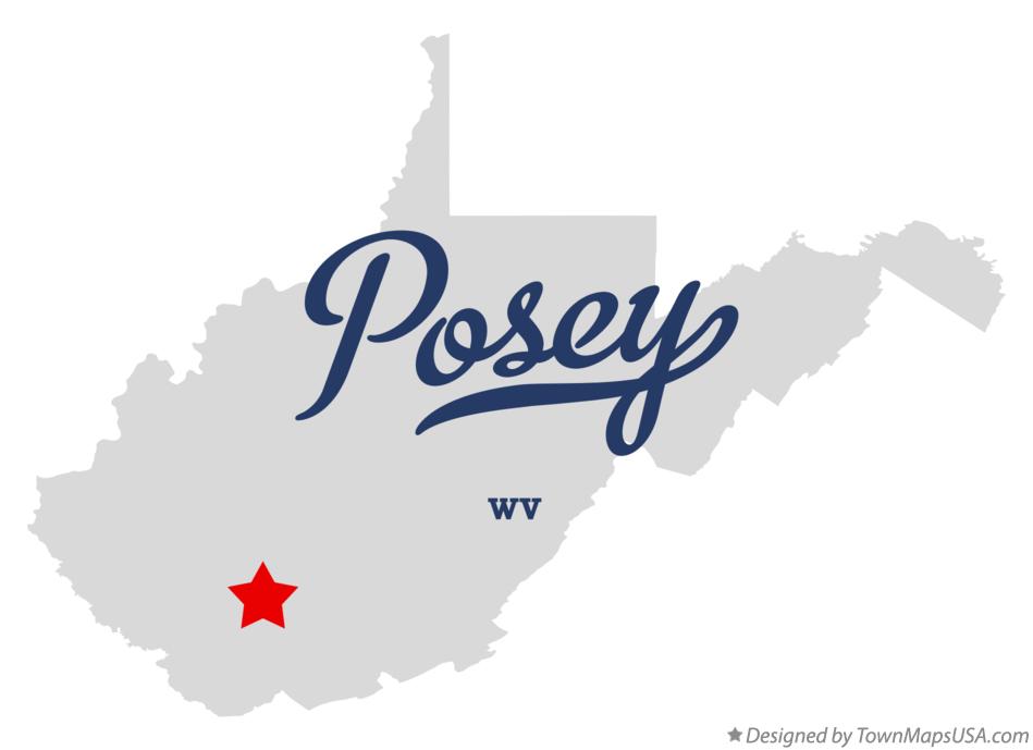 Map of Posey West Virginia WV