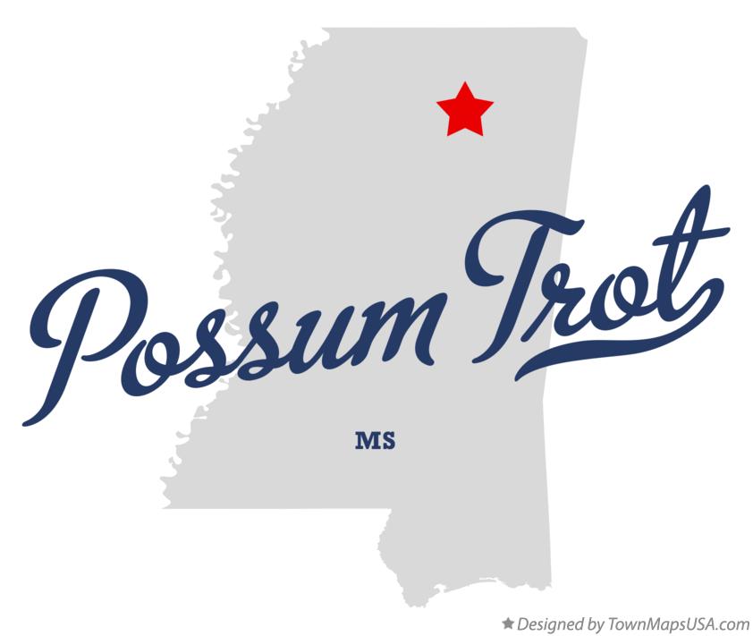 Map of Possum Trot Mississippi MS