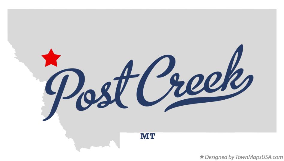 Map of Post Creek Montana MT