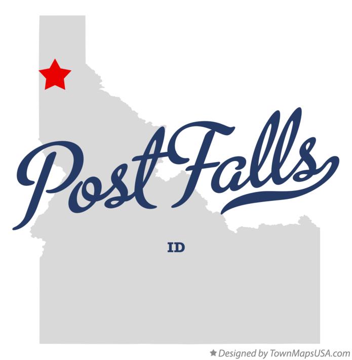 Map of Post Falls Idaho ID
