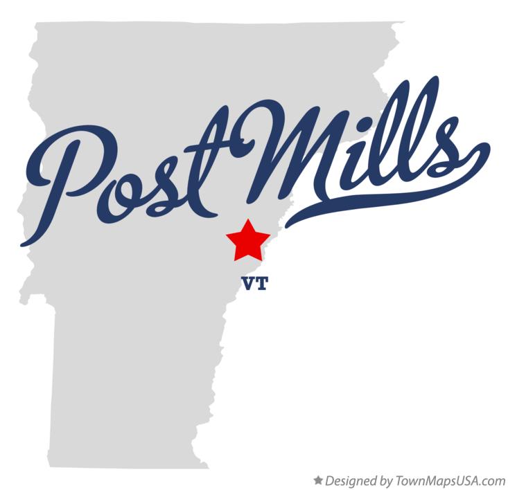 Map of Post Mills Vermont VT