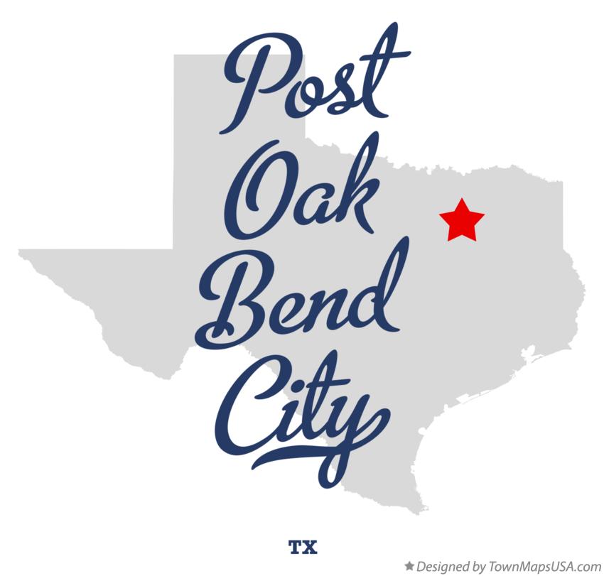 Map of Post Oak Bend City Texas TX