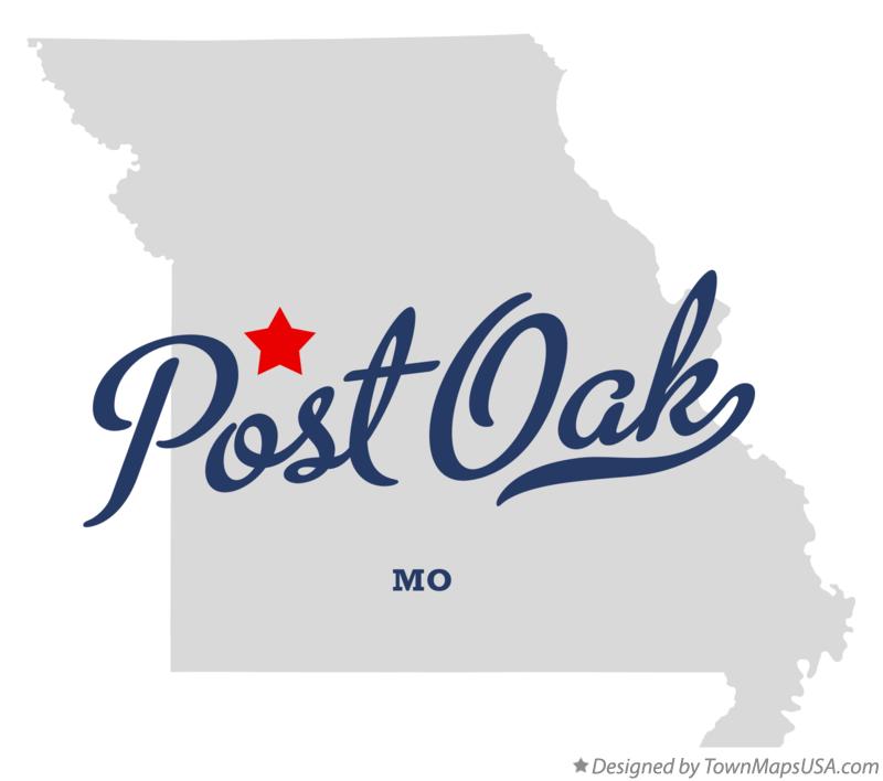 Map of Post Oak Missouri MO