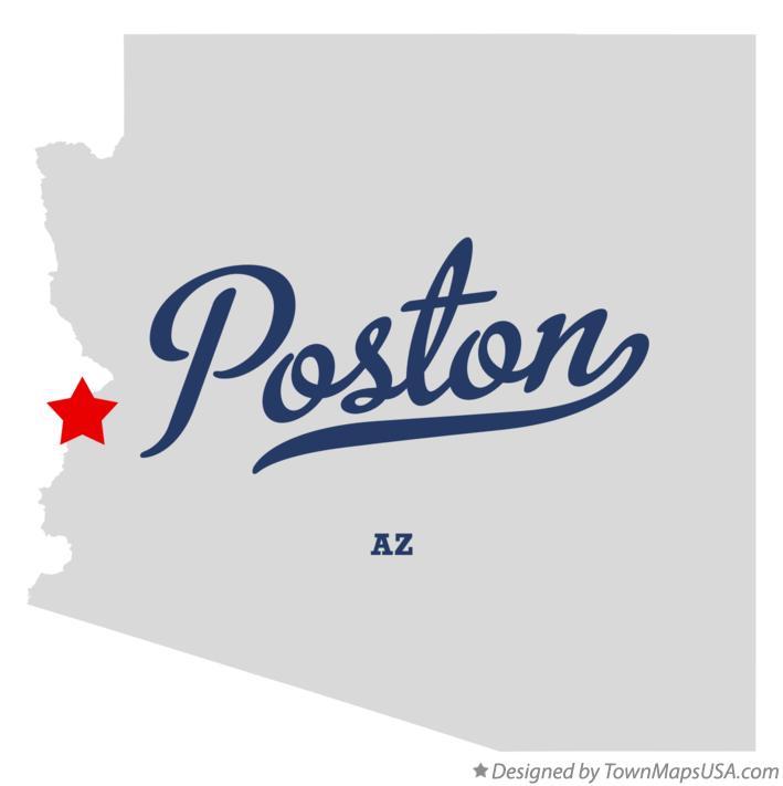 Map of Poston Arizona AZ
