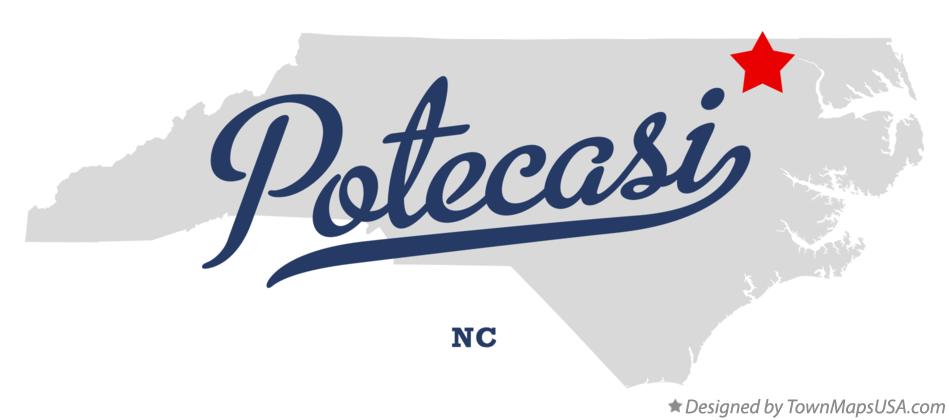 Map of Potecasi North Carolina NC