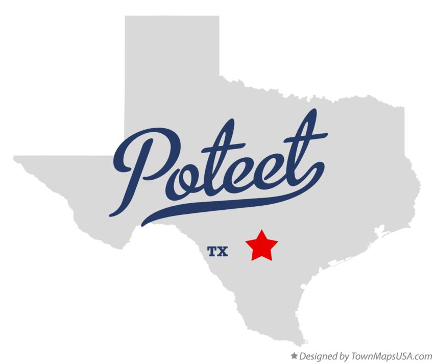 Map of Poteet Texas TX