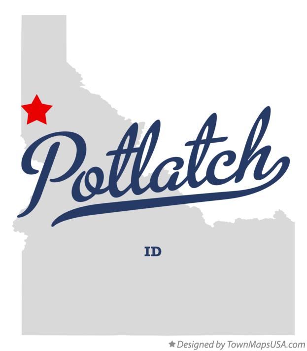 Map of Potlatch Idaho ID