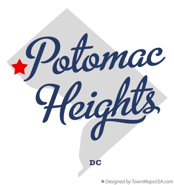 Map of Potomac Heights District Of Columbia DC