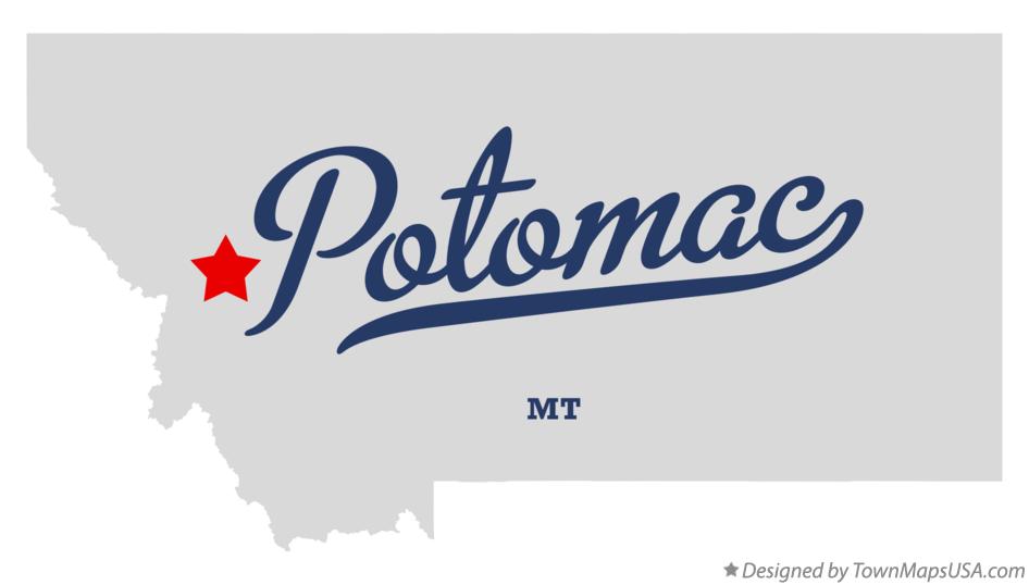 Map of Potomac Montana MT