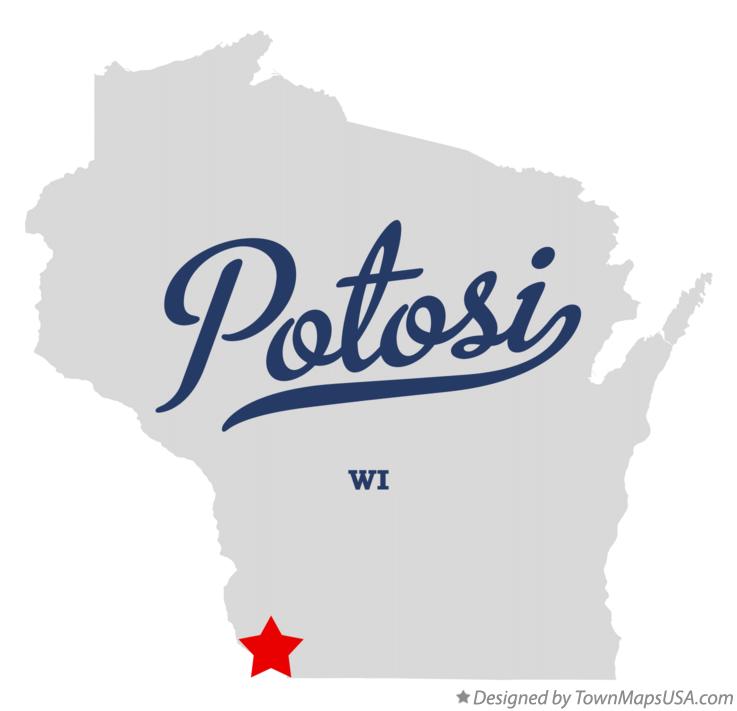 Map of Potosi Wisconsin WI