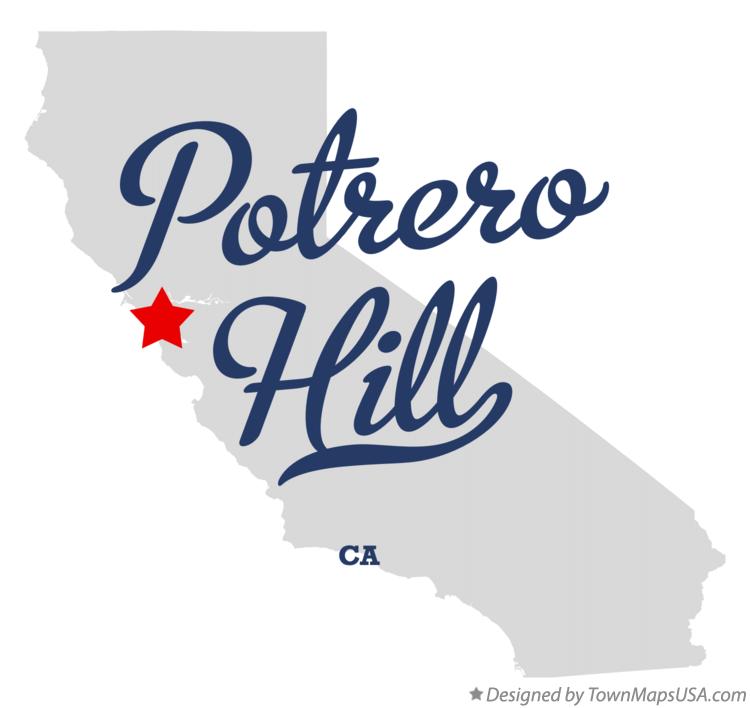 Map of Potrero Hill California CA