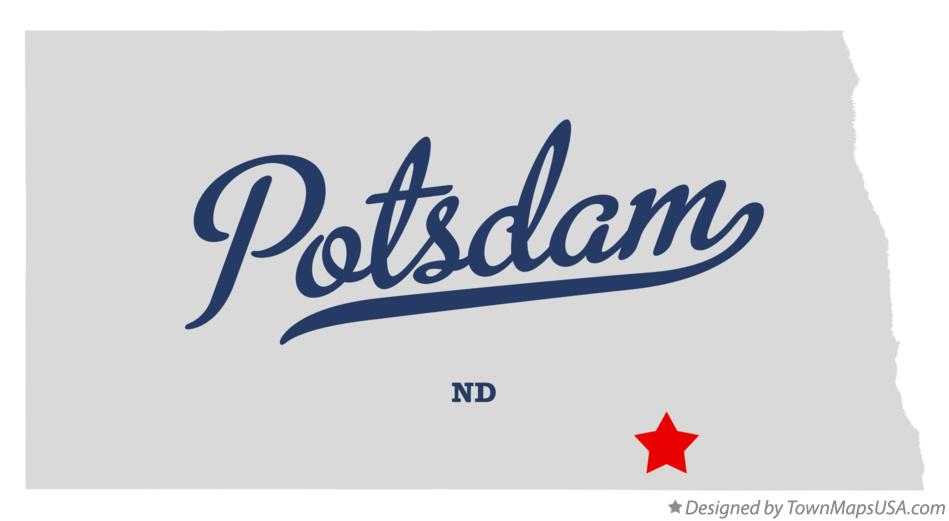 Map of Potsdam North Dakota ND