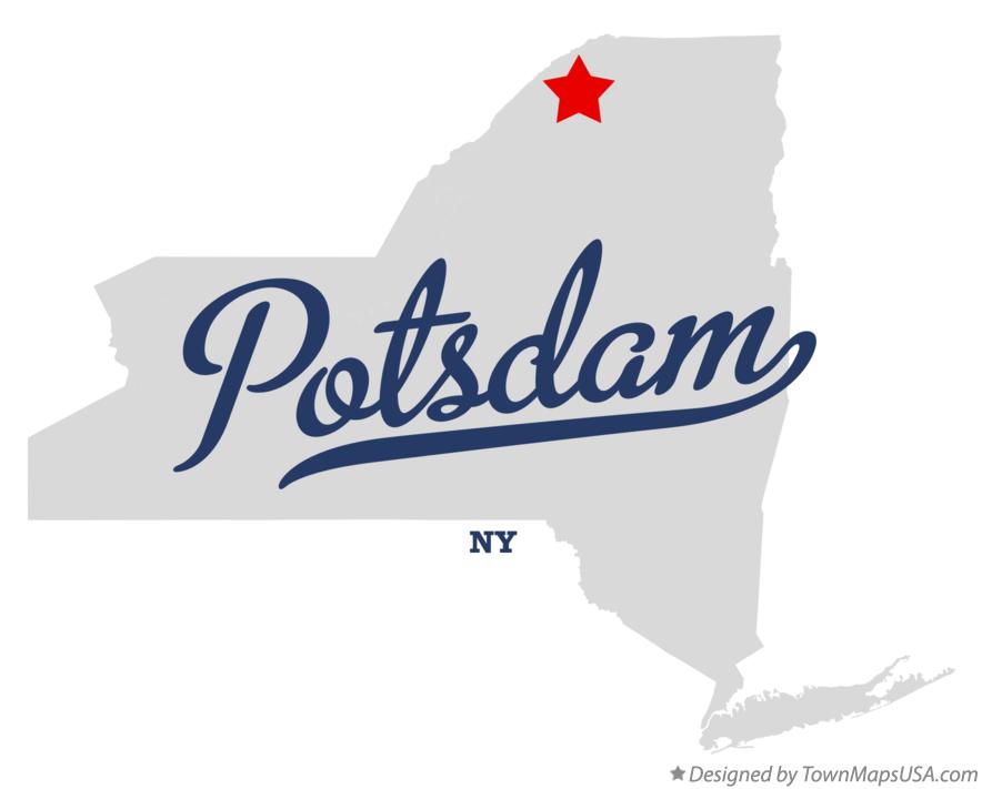 Map of Potsdam New York NY