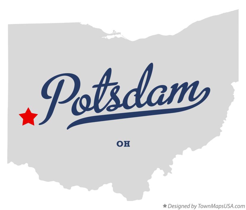 Map of Potsdam Ohio OH