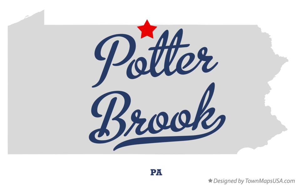Map of Potter Brook Pennsylvania PA