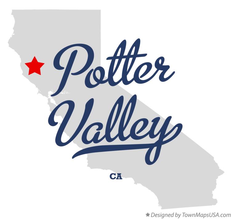 Map of Potter Valley California CA
