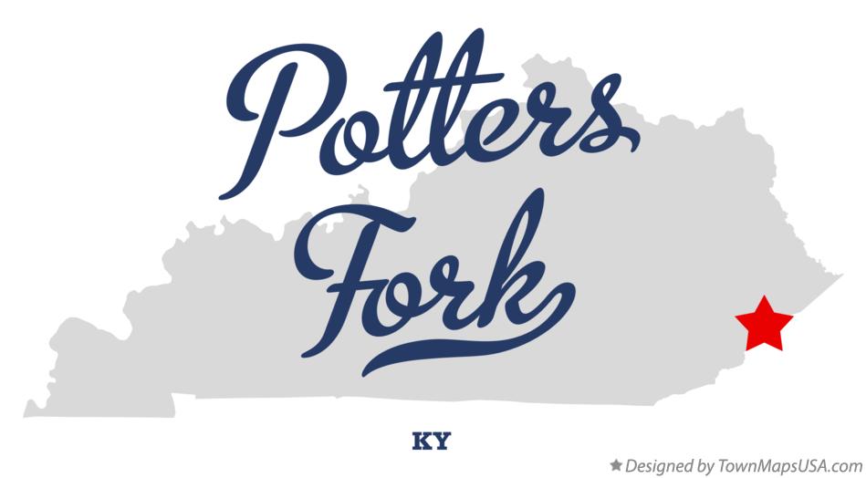 Map of Potters Fork Kentucky KY