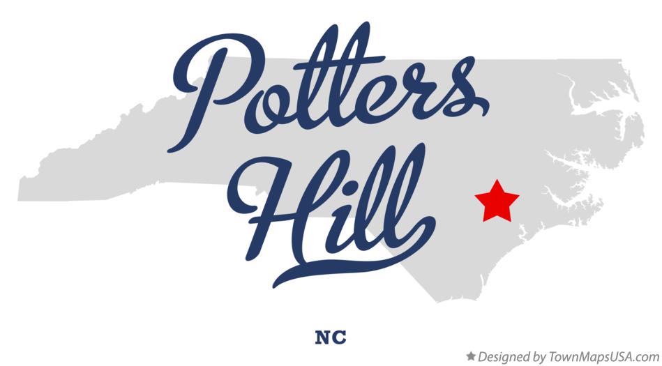 Map of Potters Hill North Carolina NC
