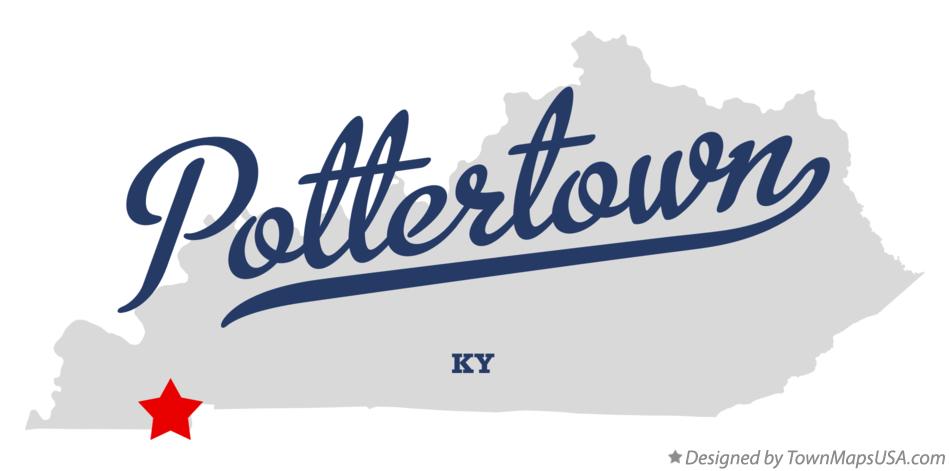 Map of Pottertown Kentucky KY